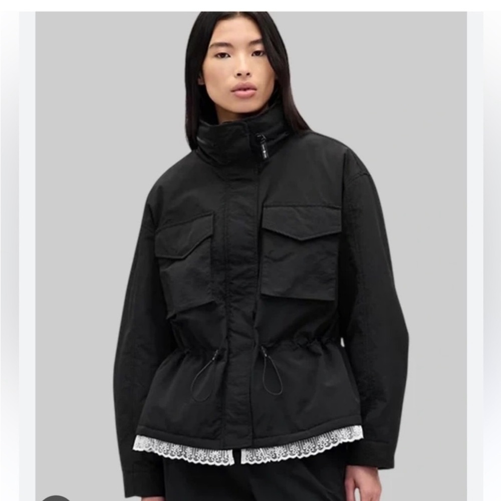 Gap × Sandy Liang Lace-Trim Cinched Jacket